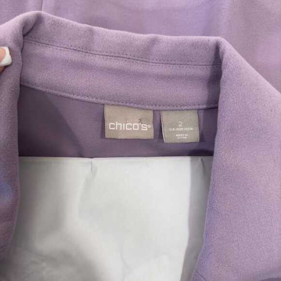 Chicos Womens Lavender Peacoat Size 2 12/14 Polyester/Nylon - Picture 9 of 14